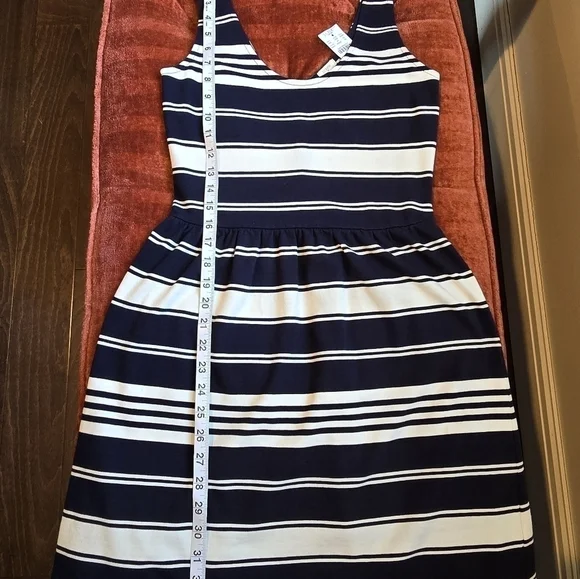 J Crew NWT Dress Black and White Stripe Sleeveless Button Back Mini XS - Picture 10 of 10